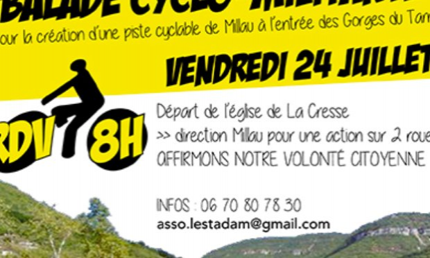 Petition : Une piste cyclable Millau-Aguessac, pour l'environnement, pour le tourisme, et pour nous !