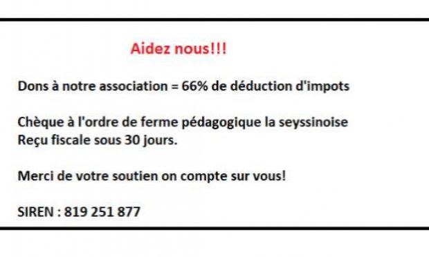 Petition : Aidez-nous à soutenir le projet de la ferme pédagogique La Seyssinoise