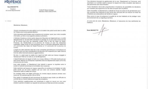 Petition : Stop aux poids lourds dans la vallée de l'Ubaye