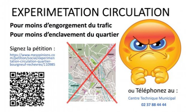 Petition : Expérimentation circulation quartier Bourgneuf-Rechèvres