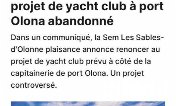 Petition : Non à l'implantation d'un yacht club sur le parking public et gratuit de la capitainerie de Port Olona