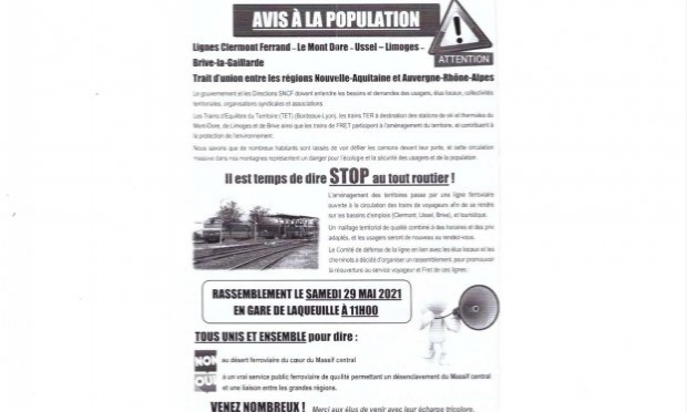 Petition : Maintien de la ligne ferroviaire Clermont-Fd => Le Mont-Dore