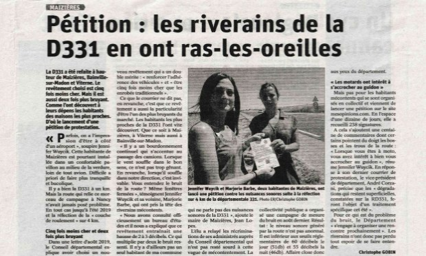 Petition : Pour la réfection de la route départementale 331
