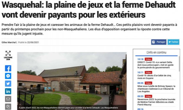 Petition : Non à la plaine de jeux de Wasquehal payante