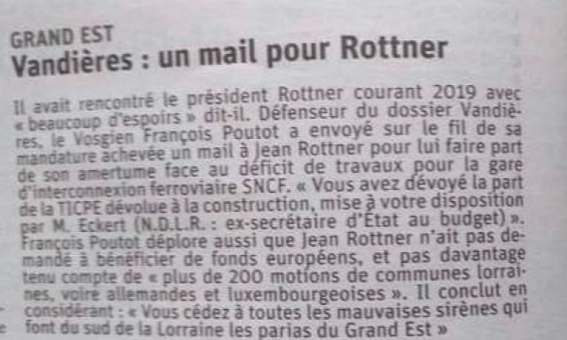 Petition : Pour les Lorrains, des relations par chemins de fer comme tout le monde
