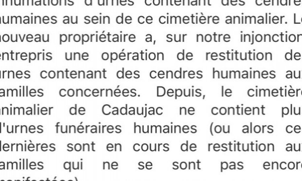 Petition : DROIT DE REPOSER AUX CÔTÉS DE SES COMPAGNONS AU CIMETIÈRE ANIMALIER DE CADAUJAC