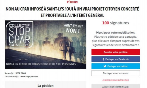 Petition : NON au CPAR imposé à Saint-Lys ! OUI à un vrai projet citoyen concerté et profitable à l'intérêt général