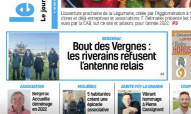 Petition : Démontage d'une antenne relais en pleine zone résidentielle à Bergerac (24)