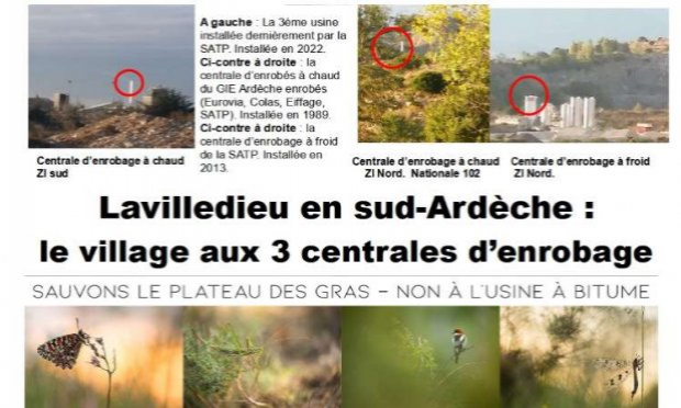 Petition : Non à la multiplication des centrales d'enrobage en France. Non à une 3ème centrale à Lavilledieu.