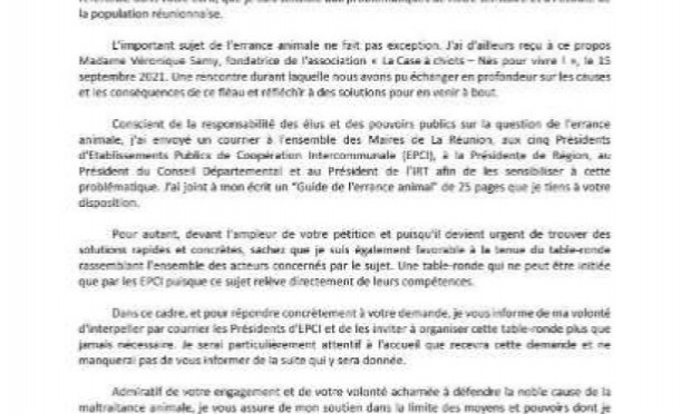 Petition : ILE DE  LA REUNION - STOP AU MASSACRE SANS SOMMATION  DE TOUS LES CHIENS ERRANTS DE L'OUEST