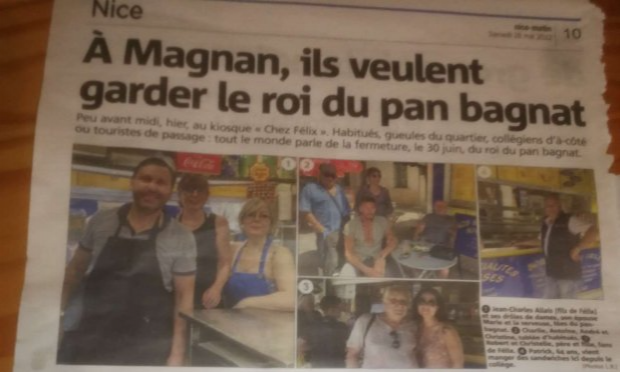 Petition : Non à la fermeture du célèbre kiosque à pan bagnat 