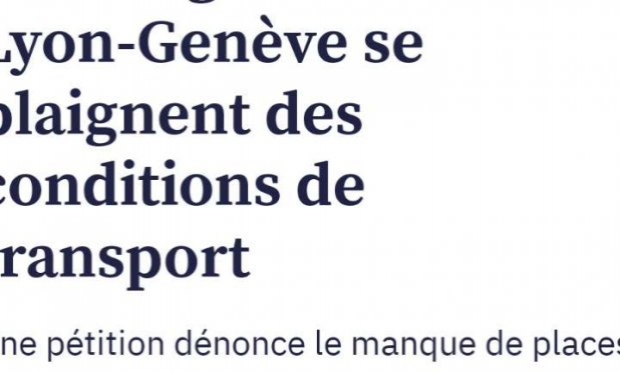 Petition : Pour l'amélioration de la ligne SNCF Lyon/Genève