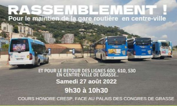 Petition : Non au transfert de la gare routière de Grasse du centre-ville à la gare SNCF !