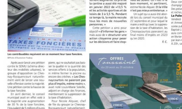 Petition : Stop à la hausse explosive de la taxe foncière !