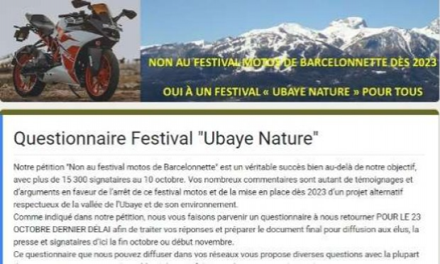 Petition : Non au festival motos de Barcelonette dès 2023 ! Oui à un festival 