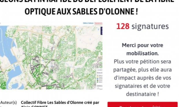 Petition : Exigeons la fin rapide du déploiement de la fibre optique aux Sables d'Olonne et à la Roche-sur-Yon !