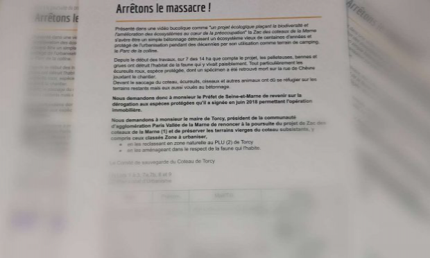 Petition : Sauvegardons le coteau de Torcy