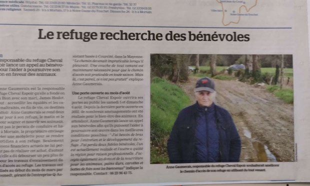 Petition : Aidez-moi à rendre accessible le chemin de mon refuge pour animaux SVP !