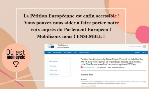 Petition : Demande d'une Audition Publique Européenne sur les troubles du cycle menstruel