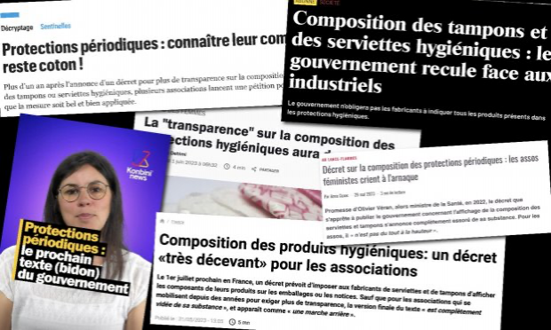 Petition : Pour une vraie transparence sur la composition des protections périodiques