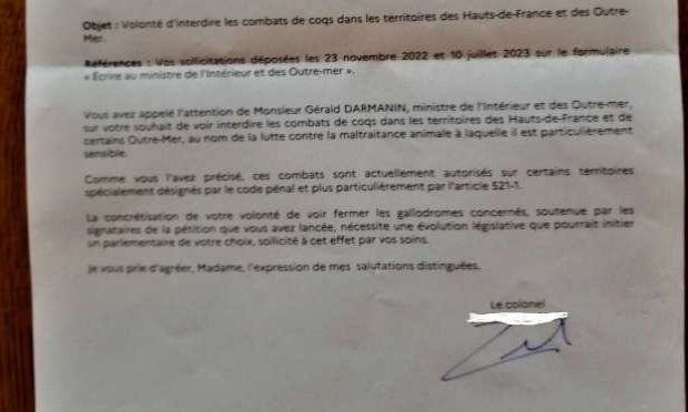Petition : Pour l'interdiction des combats de coqs dans le Nord / Pas de Calais et dans les DOM-TOM : fermeture des gallodromes