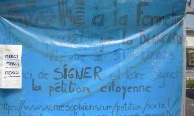 Petition : Non à la fermeture des guichets de la gare de la Blancade à Marseille !