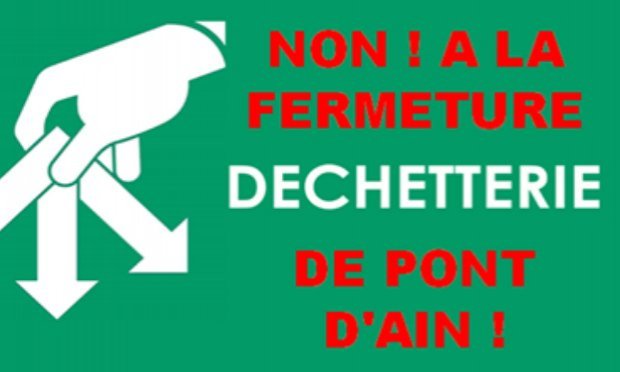 Petition : Non à la fermeture définitive de la déchetterie de Pont d'Ain !