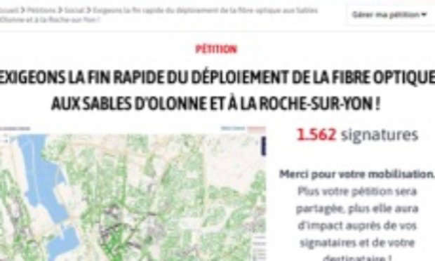 Petition : Exigeons la fin rapide du déploiement de la fibre optique aux Sables d'Olonne et à la Roche-sur-Yon !