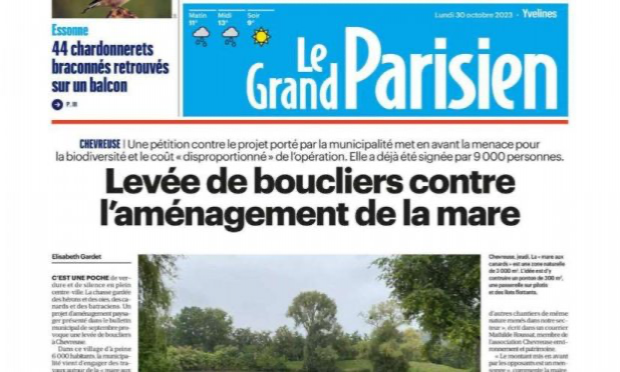 Petition : Non au projet d'aménagement de la mare aux canards à Chevreuse !