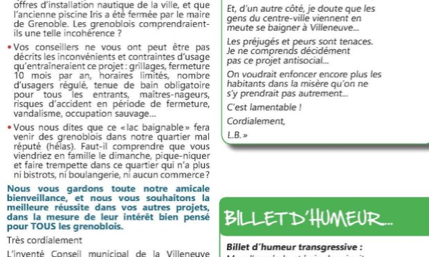 Petition : Non au projet de transformation du lac de la Villeneuve prévu par les élus de Grenoble !