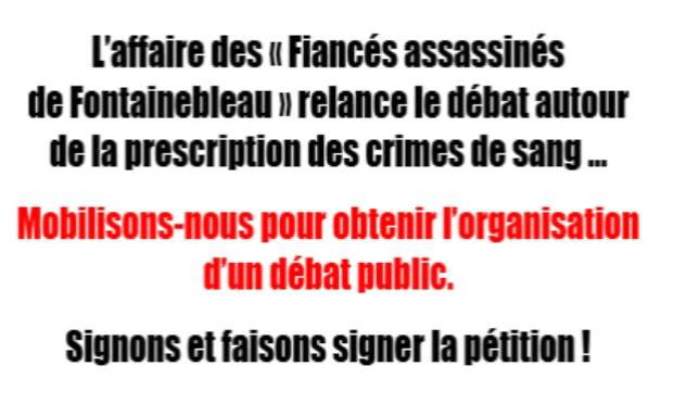 Petition : Imprescriptibilité des crimes de sang : ouvrons le débat !