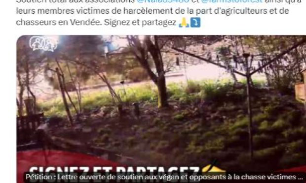 Petition : Lettre ouverte de soutien aux végan et opposants à la chasse victimes de harcèlement en Vendée !