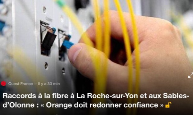 Petition : Exigeons la fin rapide du déploiement de la fibre optique aux Sables d'Olonne et à la Roche-sur-Yon !