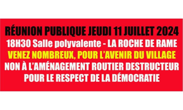 Petition : Contre l'aménagement de la RN94 à la Roche de Rame entraînant la destruction de maisons !