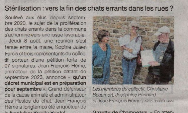 Petition : Halte au massacre des chats errants de Champeaux !