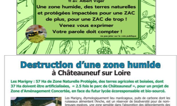 Petition : NON A LA TRANSFORMATION DE LA ZONE NATURELLE DU MARIGNY EN ZONE D'AMENAGEMENT CONCERTE