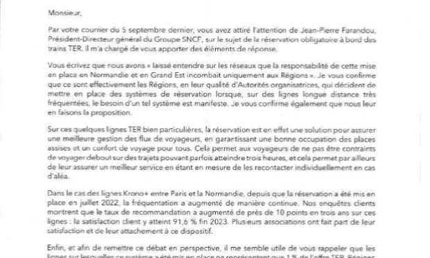 Petition : Non à l'avionisation des TER ! (La réservation obligatoire)