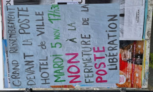 Petition : Non à la fermeture du bureau de poste Poitiers Libération