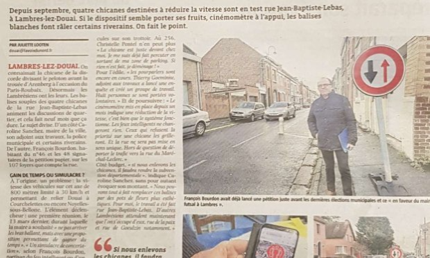 Petition : Non aux aménagements inutiles et dangereux installés rue JB Lebas à Lambres