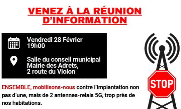 Petition : Contre l'implentation d'une antenne 5G aux Adrets de l'Esterel - danger santé