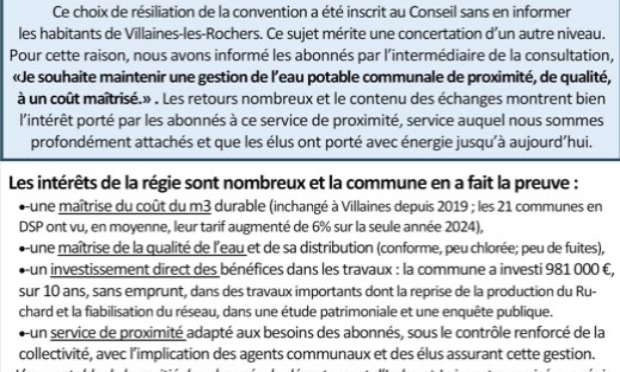 Petition : Maintien d'une eau potable de qualité et de proximité à Villaines-les-Rochers : urgence