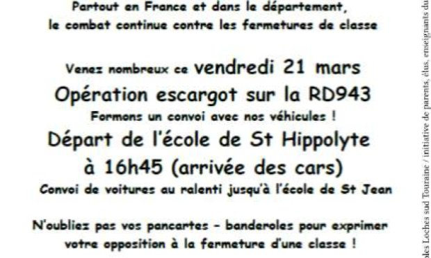 Petition : Annulation des fermetures de classe ! Lettre ouverte pour la défense des écoles publiques du Lochois (37)