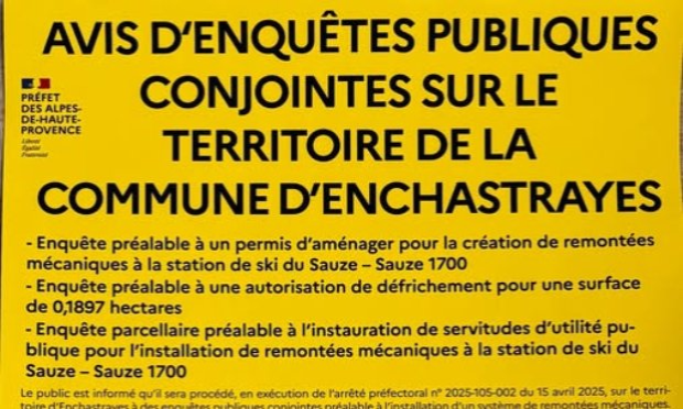 Petition : Pour le remplacement du télésiège du Sauze1400. Exigeons concertation, transparence et réalisme !