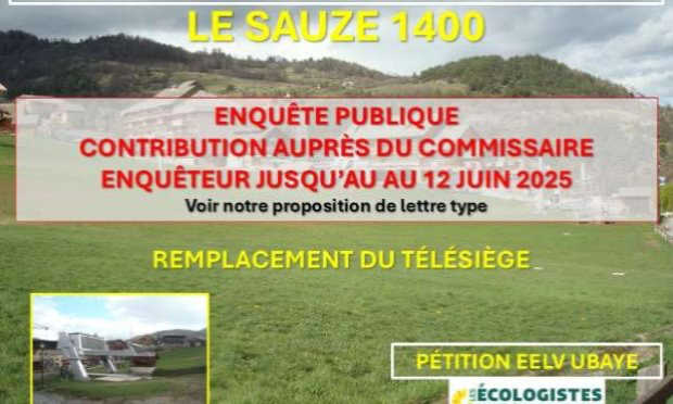 Petition : Pour le remplacement du télésiège du Sauze1400. Exigeons concertation, transparence et réalisme !