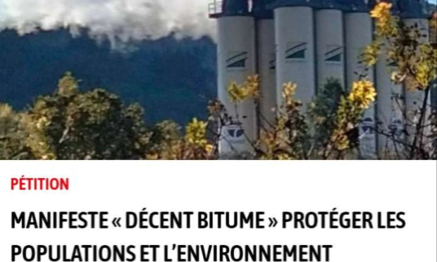 Petition : Halte au bitume et aux centrales d'enrobage à chaud !