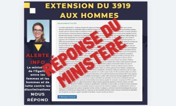 Petition : Pétition pour l'extension du 3919 aux hommes victimes de violences !