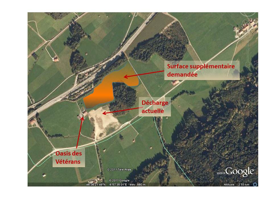 non à l'exploitation d'une décharge de matériaux de construction