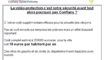 Je suis pour la vidéo protection à Conflans Sainte-Honorine