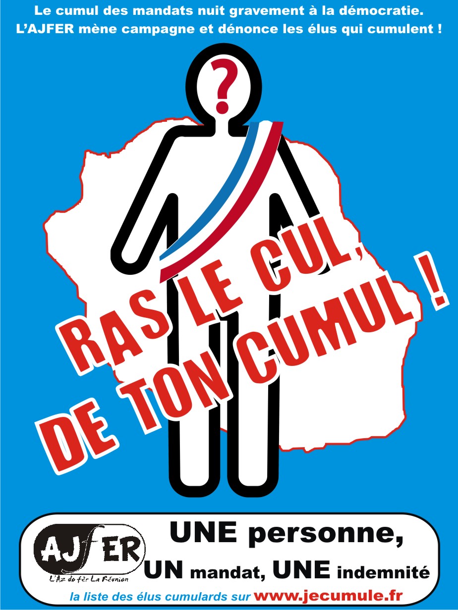 RAS LE CUL DE TON CUMUL! UNE personne, UN mandat, UNE indemnité