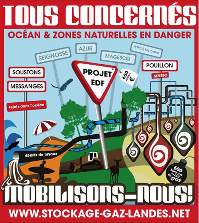 NON au projet d'EDF de stockage de gaz Salins des Landes